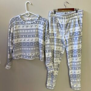 Cozie by Pink Rose 2 pc Long Sleeve Winter Pajama Set Sz S